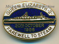 Farewell to Steam badge of QE2